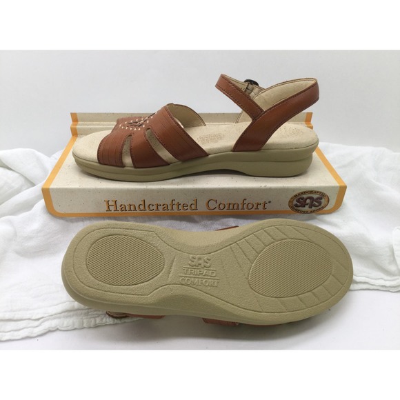 SAS Huarache Quarter Strap Sandal Antique Tan Womens 6.5N NIB - Picture 10 of 12